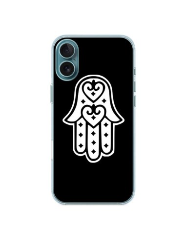 Coque iPhone 16 Plus Main de Fatma Oeil Noir - Laetitia