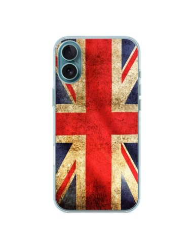 Coque iPhone 16 Plus Drapeau Angleterre Anglais UK - Laetitia