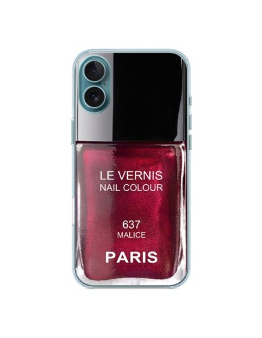 Coque iPhone 16 Plus Vernis Paris Malice Violet - Laetitia