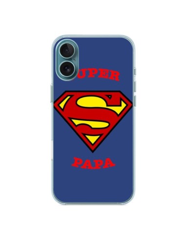 Coque iPhone 16 Plus Super Papa Superman - Laetitia