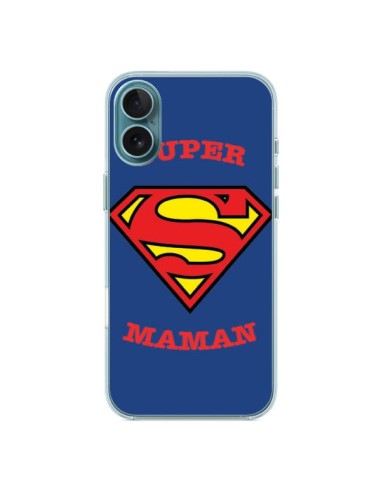 Coque iPhone 16 Plus Super Maman Superman - Laetitia