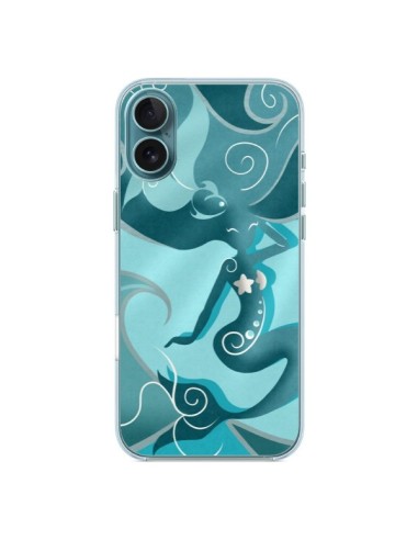 Coque iPhone 16 Plus La Petite Sirene Blue Mermaid - LouJah