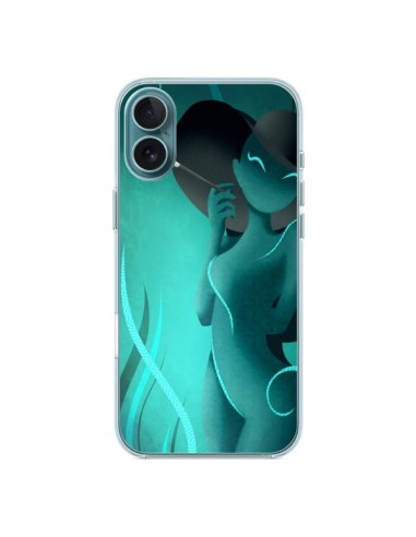 Coque iPhone 16 Plus Femme Enora Blue Smoke - LouJah