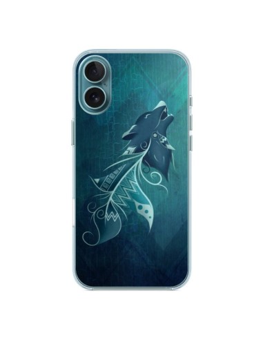 Coque iPhone 16 Plus Wolfeather Plume Loup - LouJah