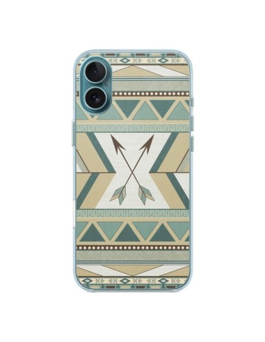 Coque iPhone 16 Plus Aztec Pattern Arrows Fleche Azteque Tribal - LouJah