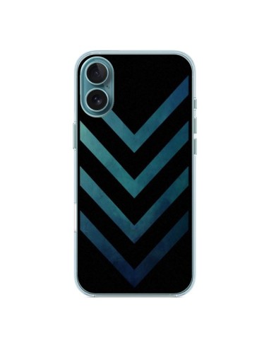 Coque iPhone 16 Plus Blue Black Arrow Fleche - LouJah