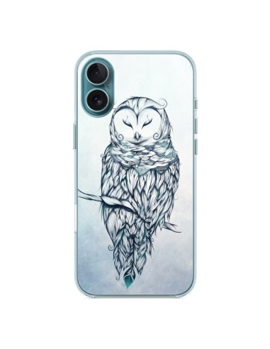 Coque iPhone 16 Plus Snow Owl Chouette Hibou Neige - LouJah