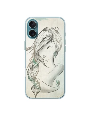 Coque iPhone 16 Plus Downwind Fille Vent Wind - LouJah