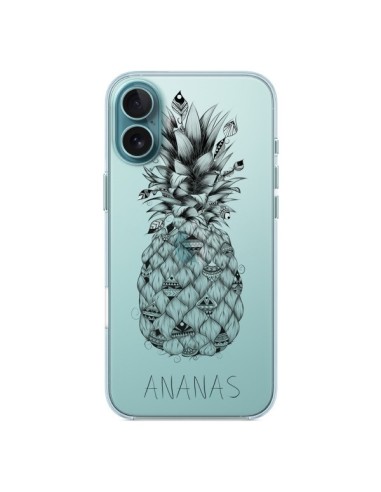 Coque iPhone 16 Plus Ananas Fruit Transparente - LouJah