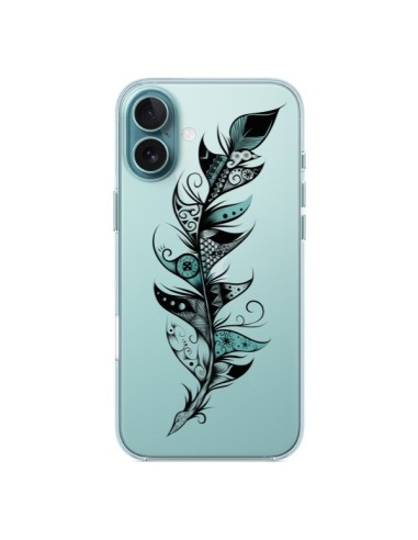 Coque iPhone 16 Plus Plume Poétique Transparente - LouJah