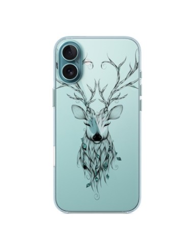 Coque iPhone 16 Plus Cerf Poétique Transparente - LouJah