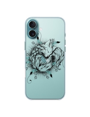 Coque iPhone 16 Plus Petit Renard Renardeau Transparente - LouJah