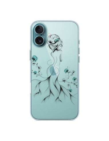 Coque iPhone 16 Plus Princesse Fleurs Transparente - LouJah