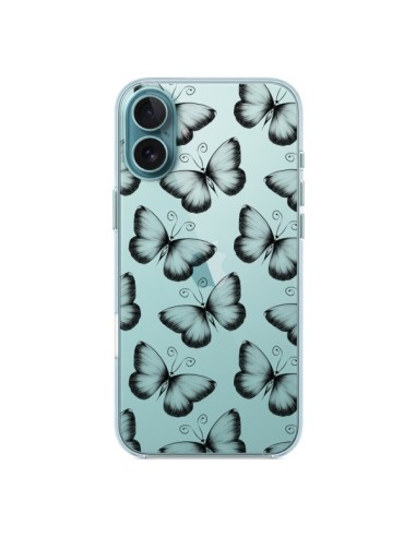 Coque iPhone 16 Plus Papillons Transparente Transparente - LouJah