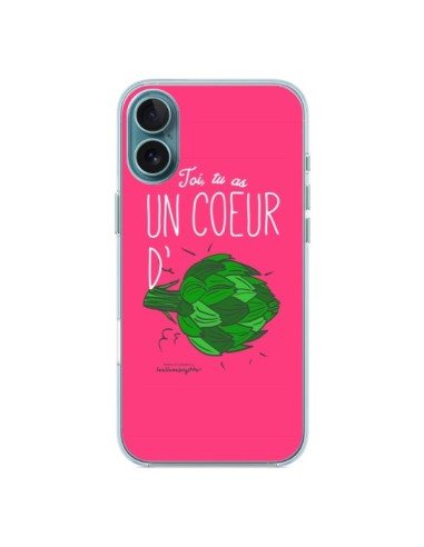 Coque iPhone 16 Plus Toi tu as un coeur d'artichaut - Leellouebrigitte