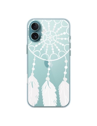 Coque iPhone 16 Plus Attrape Rêves Blanc Dreamcatcher Transparente - Petit Griffin