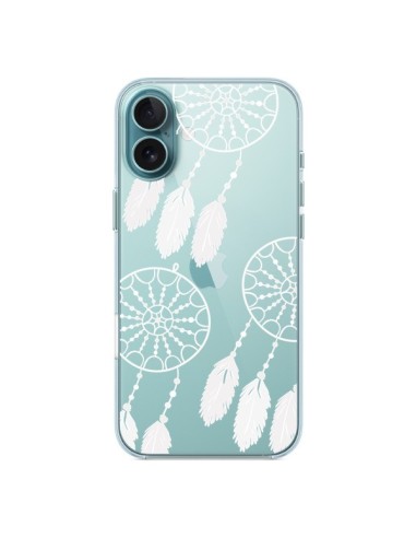 Coque iPhone 16 Plus Attrape Rêves Blanc Dreamcatcher Triple Transparente - Petit Griffin