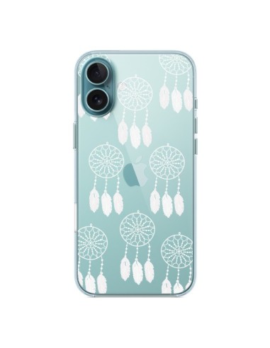 Coque iPhone 16 Plus Attrape Rêves Blanc Dreamcatcher Mini Transparente - Petit Griffin