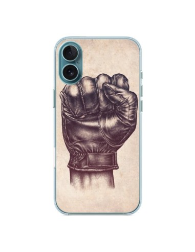 Coque iPhone 16 Plus Fight Poing Cuir - Lassana