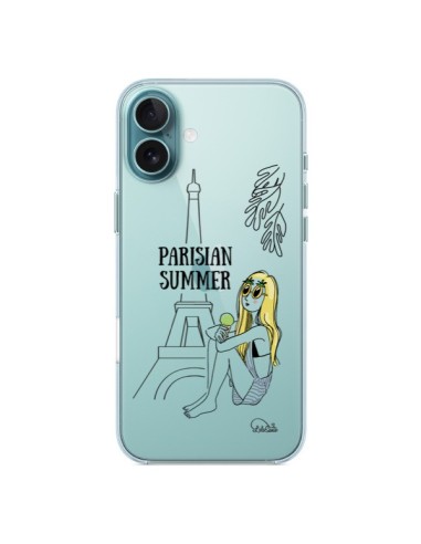 Coque iPhone 16 Plus Parisian Summer Ete Parisien Transparente - Lolo Santo