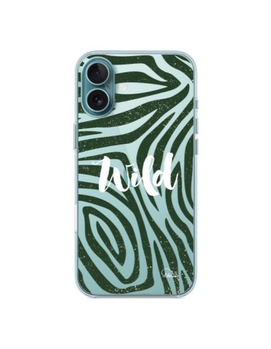 Coque iPhone 16 Plus Wild Zebre Jungle Transparente - Lolo Santo