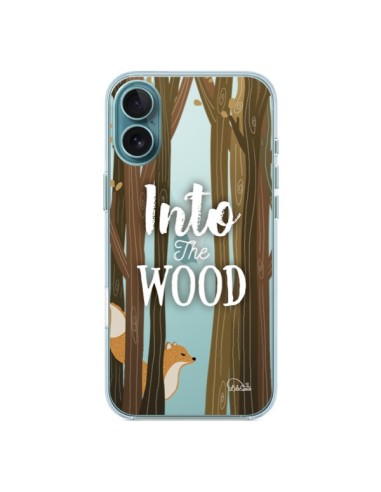 Coque iPhone 16 Plus Into The Wild Renard Bois Transparente - Lolo Santo