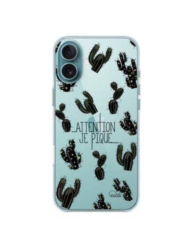 Coque iPhone 16 Plus Cactus Je Pique Transparente - Lolo Santo