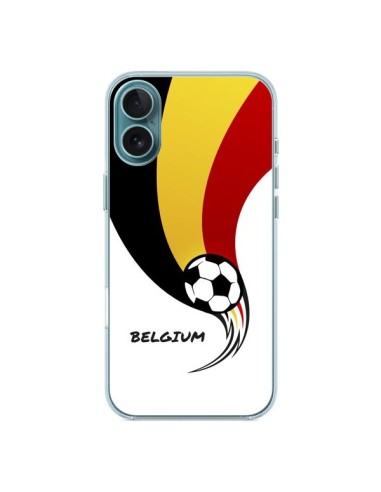 Coque iPhone 16 Plus Equipe Belgique Belgium Football - Madotta