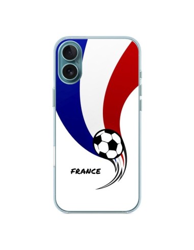 Coque iPhone 16 Plus Equipe France Ballon Football - Madotta