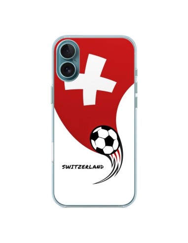 Coque iPhone 16 Plus Equipe Suisse Switzerland Football - Madotta