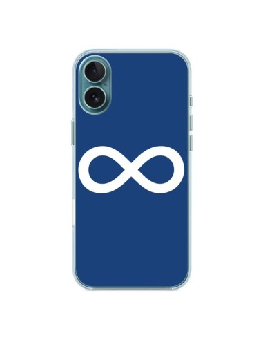 Coque iPhone 16 Plus Infini Navy Blue Infinity - Mary Nesrala