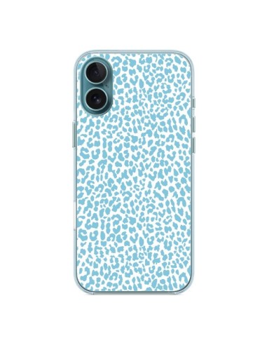 Coque iPhone 16 Plus Leopard Turquoise - Mary Nesrala