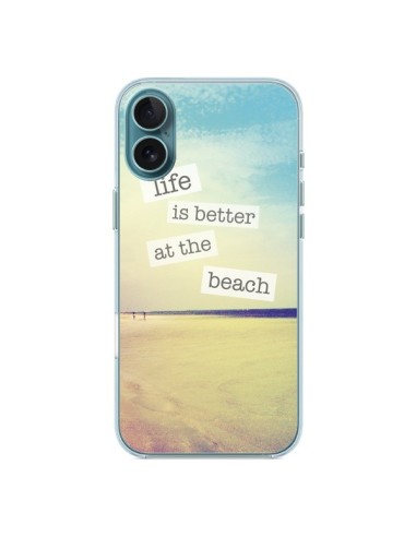 Coque iPhone 16 Plus Life is better at the beach Ete Summer Plage - Mary Nesrala