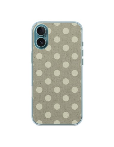 Coque iPhone 16 Plus Pois Polka Camel - Mary Nesrala