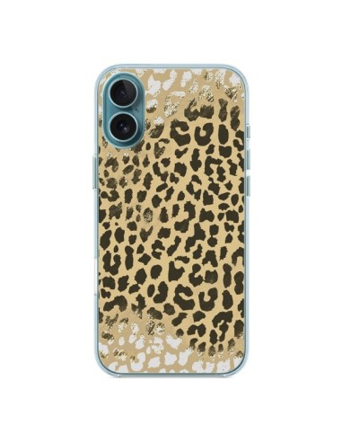 Coque iPhone 16 Plus Leopard Golden Or Doré - Mary Nesrala