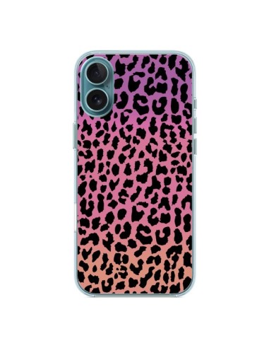 Coque iPhone 16 Plus Leopard Hot Rose Corail - Mary Nesrala