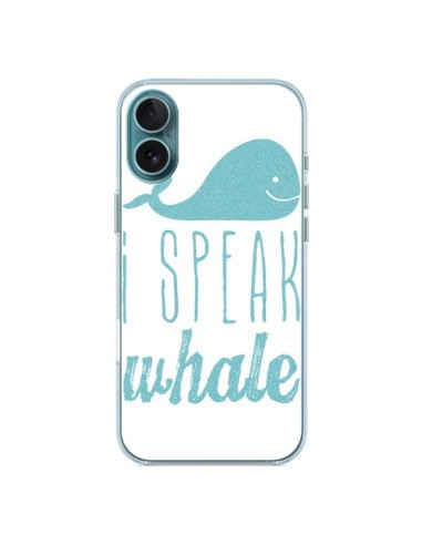 Coque iPhone 16 Plus I Speak Whale Baleine Bleu - Mary Nesrala