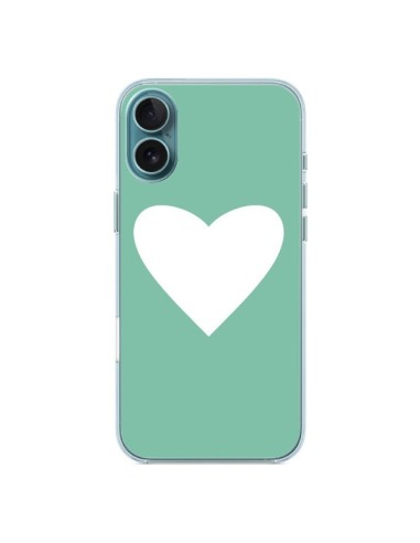 Coque iPhone 16 Plus Coeur Mint Vert - Mary Nesrala