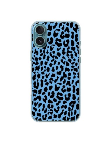 Coque iPhone 16 Plus Leopard Bleu Neon - Mary Nesrala