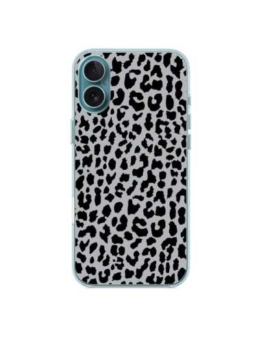 Coque iPhone 16 Plus Leopard Gris Neon - Mary Nesrala