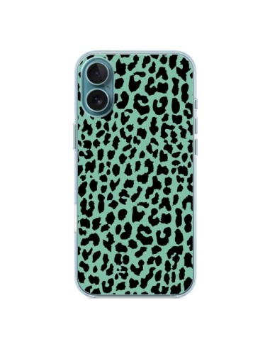 Coque iPhone 16 Plus Leopard Mint Vert Neon - Mary Nesrala