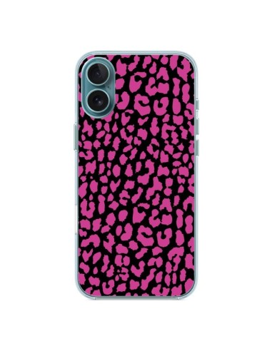 Coque iPhone 16 Plus Leopard Rose Pink - Mary Nesrala