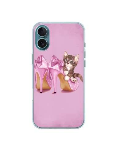 Coque iPhone 16 Plus Chaton Chat Kitten Chaussure Shoes - Maryline Cazenave