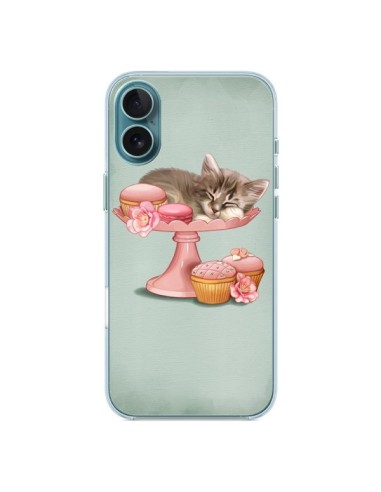 Coque iPhone 16 Plus Chaton Chat Kitten Cookies Cupcake - Maryline Cazenave