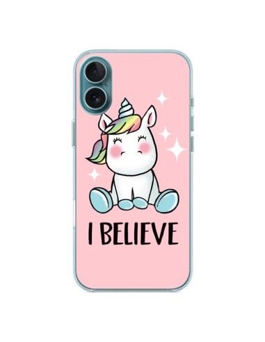 Coque iPhone 16 Plus Licorne I Believe - Maryline Cazenave