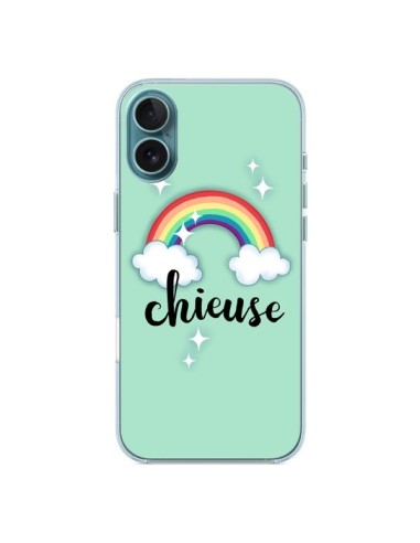 Coque iPhone 16 Plus Chieuse Arc en Ciel - Maryline Cazenave