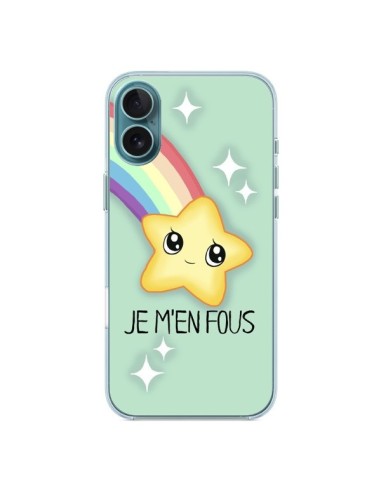 Coque iPhone 16 Plus Etoile Je m'en fous - Maryline Cazenave