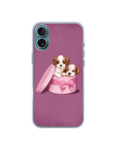 Coque iPhone 16 Plus Chien Dog Boite Noeud - Maryline Cazenave