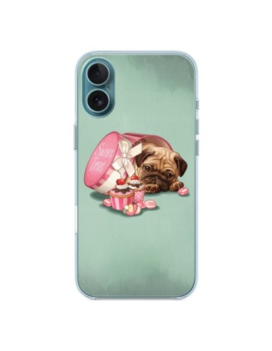 Coque iPhone 16 Plus Chien Dog Cupcakes Gateau Bonbon Boite - Maryline Cazenave