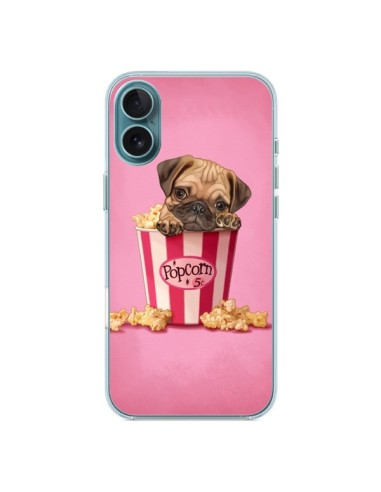 Coque iPhone 16 Plus Chien Dog Popcorn Film - Maryline Cazenave